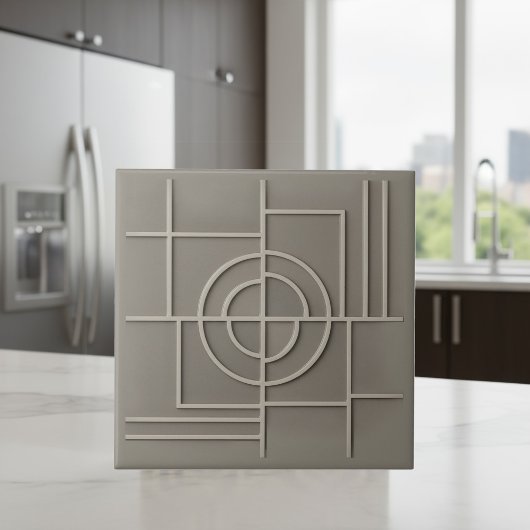 Modern Geometric Abstract Pat#29 Warm Gray ID1192 Tegeltje