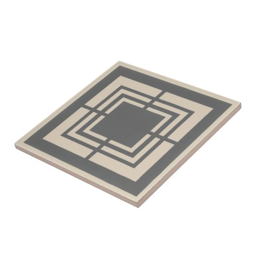 Modern Geometric Abstract Pat#2 Gray ID1192 Tegeltje (Zijkant)