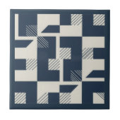 Modern Geometric Abstract Pat#3 Navy ID1192 Tegeltje (Voorkant)