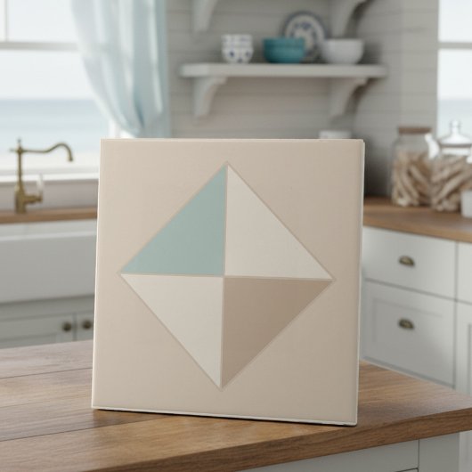 Modern Geometric Abstract Pat#4 Teal ID1192 Tegeltje