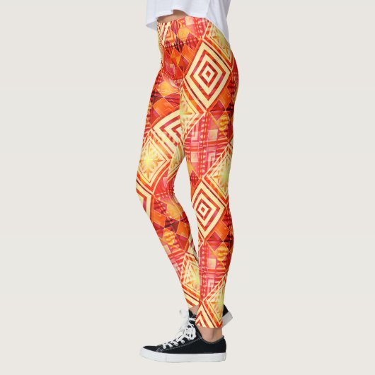 Modern Geometric Abstract Pattern Leggings (Links)