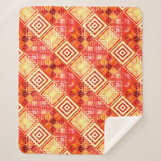 Modern Geometric Abstract Pattern  Sherpa Deken (Voorkant)