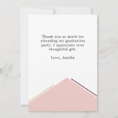 Modern Geometric Afstuderen Photo Afstuderen Bedankkaart (Achterkant)