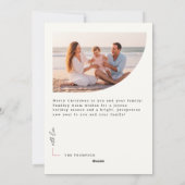 Modern Geometric Arch Photo Christmas Feestdagenkaart (Achterkant)