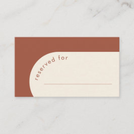 Modern Geometric Arch Terracotta Wedding Escort Plaatskaartje