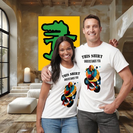 Modern Geometric Art – Abstract Intelligent Humor T-shirt