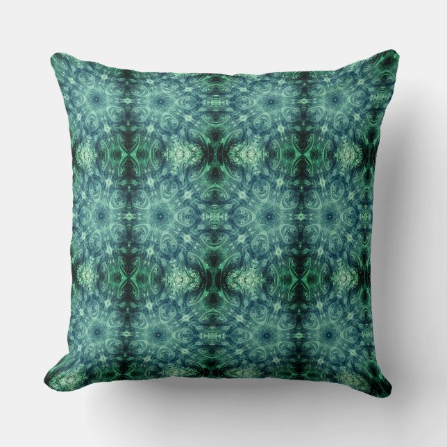 Modern Geometric Art Emerald Green Sierkussen (Voorkant)