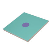 Modern Geometric Art Paars Violet Dot Turquoise Tegeltje (Zijkant)
