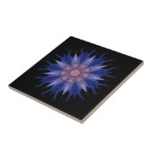 Modern geometric art violet stars black decor tegeltje (Zijkant)
