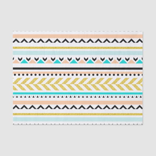 Modern Geometric Aztec Tribal Design Tissuepapier (Voorkant)