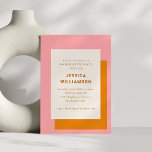 Modern Geometric Bachelorette Party Roze Sinaasapp Kaart<br><div class="desc">Moderne Geometrische oude Roze en Oranje Stijlvolle Bachelorette Party</div>
