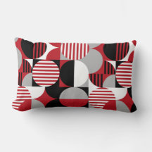 Modern Geometric Bauhaus, Black, Red, Grey