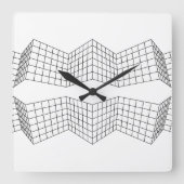 modern geometric black and white vierkante klok (Voorkant)