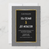 Modern Geometric Black en White Diamond Pattern Kaart (Voorkant)