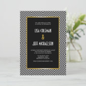 Modern Geometric Black en White Diamond Pattern Kaart (Staand voorkant)