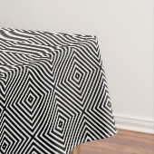 Modern Geometric Black en White Diamond Pattern Tafelkleed (Voorbeeld)