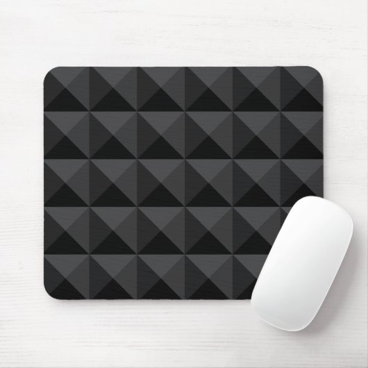 Modern Geometric Black Square Pattern Muismat (Met muis)
