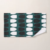 Modern Geometric Blauwgroen Blue Black Bad Handdoek (Handdoek)
