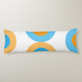 Modern Geometric Blue en Yellow Lichaamskussen (Achterkant)