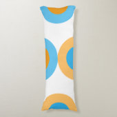 Modern Geometric Blue en Yellow Lichaamskussen (Voorkant Verticaal)