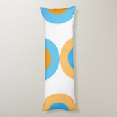 Modern Geometric Blue en Yellow Lichaamskussen (Achterkant (Verticaal))
