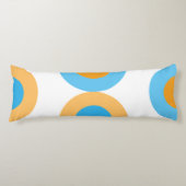 Modern Geometric Blue en Yellow Lichaamskussen (Voorkant)