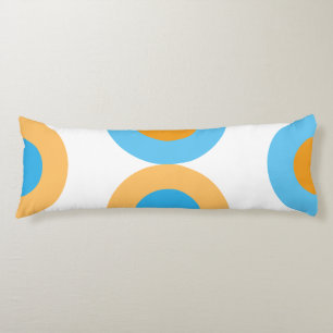 Modern Geometric Blue en Yellow Lichaamskussen