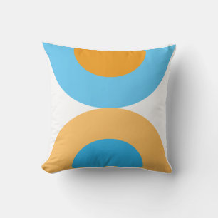 Modern Geometric Blue en Yellow Sierkussen