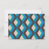 Modern Geometric Brown Blue Custom Vrijgezellenfee Bedankkaart (Achterkant)