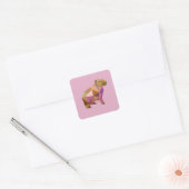 Modern Geometric Capybara voor elke Capybara Lover Vierkante Sticker (Envelop)