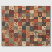 Modern Geometric Christmas Grid Seamless Pattern Cadeaupapier (Vlak)