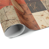 Modern Geometric Christmas Grid Seamless Pattern Cadeaupapier (Rol Hoek)