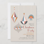 Modern Geometric Christmas Party  Kaart (Voorkant)