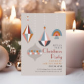 Modern Geometric Christmas Party  Kaart