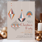 Modern Geometric Christmas Party  Kaart
