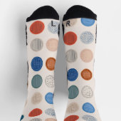 Modern Geometric Coin Pattern Socks Sokken (Top)