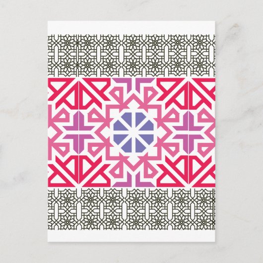 Modern Geometric colorful Boho Pattern Briefkaart (Voorkant)