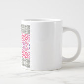 Modern Geometric colorful Boho Pattern Grote Koffiekop (Rechts)