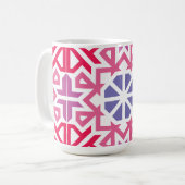 Modern Geometric colorful Boho Pattern Koffiemok (Voorkant links)