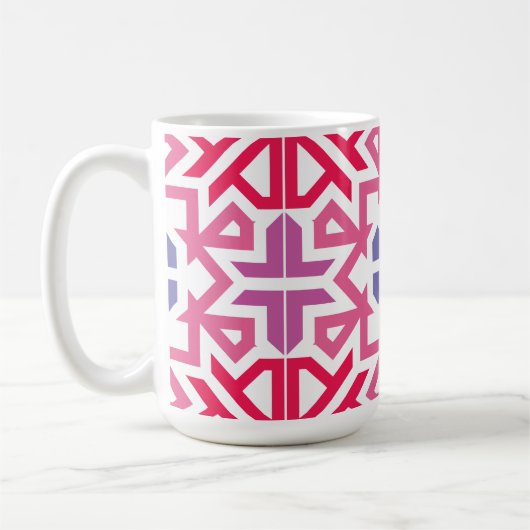 Modern Geometric colorful Boho Pattern Koffiemok (Links)