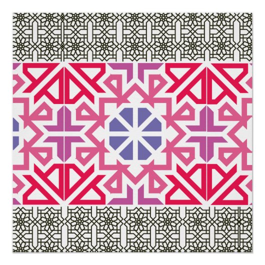 Modern Geometric colorful Boho Pattern Perfect Poster (Voorkant)