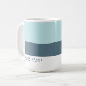 Modern Geometric Company Blue Koffiemok (Voorkant links)