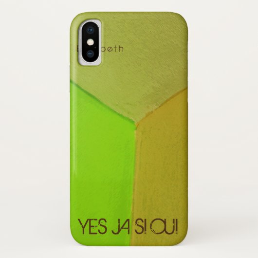 Modern Geometric Configurative Photo with any Text Case-Mate iPhone Case (Achterkant)