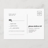 Modern Geometric Copper Song Request RSVP Briefkaa Uitnodiging Briefkaart (Achterkant)