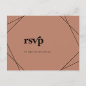 Modern Geometric Copper Song Request RSVP Briefkaa Uitnodiging Briefkaart (Voorkant)