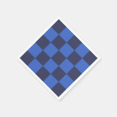 Modern Geometric Dark Blue Bold Checkers Napkins Servet (Hoek)