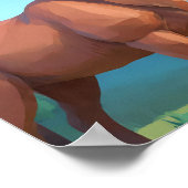 Modern Geometric Design: Low Poly Reindeer  Poster (Hoek)