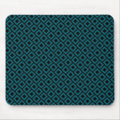 Modern Geometric Diamond Pattern in Deep Teal Muismat (Voorkant)