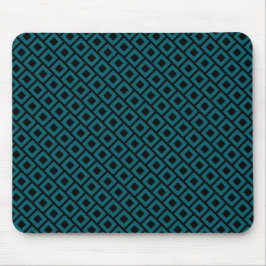 Modern Geometric Diamond Pattern in Deep Teal Muismat