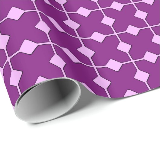 Modern Geometric, Diamonds - Amethyst paars Cadeaupapier (Rol Hoek)